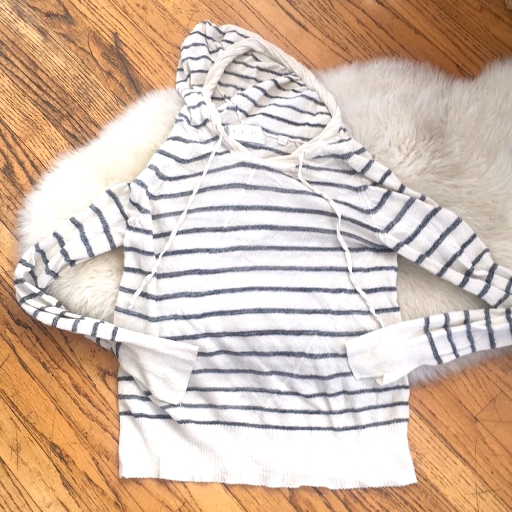 A.L.C. Striped Hoodie Japanese Yarn Size S